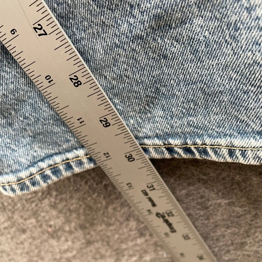 Gap 90s Loose Mid Rise Jeans Womens 18 / 34 Blue Light Wash Stretch - Picture 8 of 10